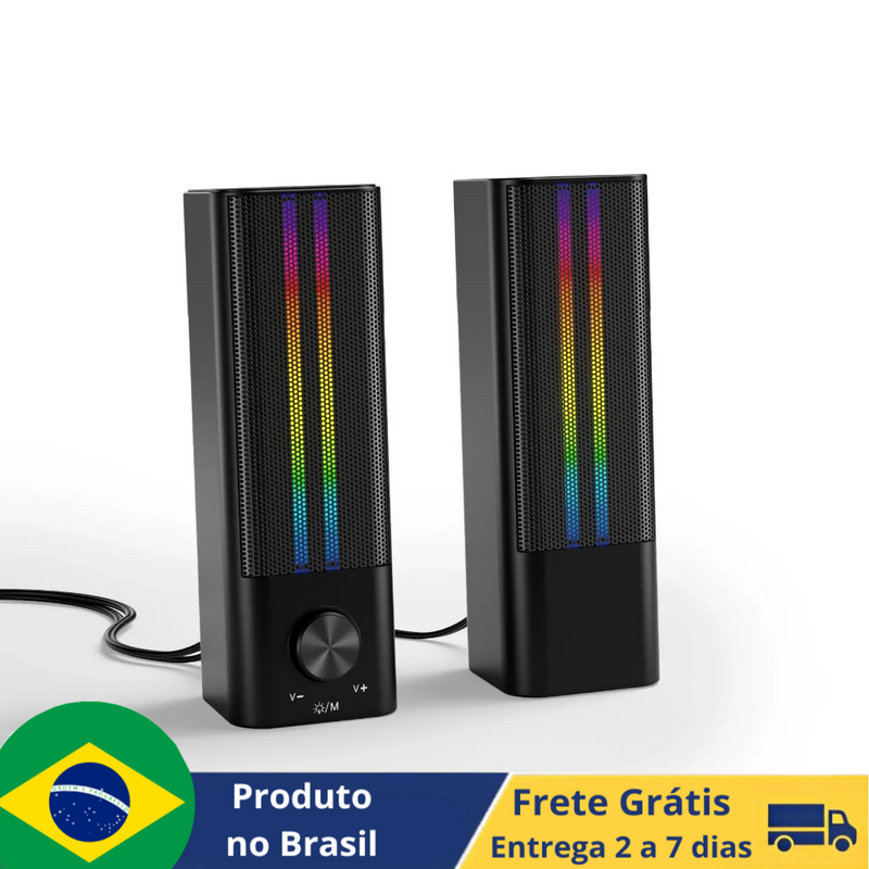 Mini Soundbar com Bluetooth, Smart TV e PC, Coluna P2 - BrasBest