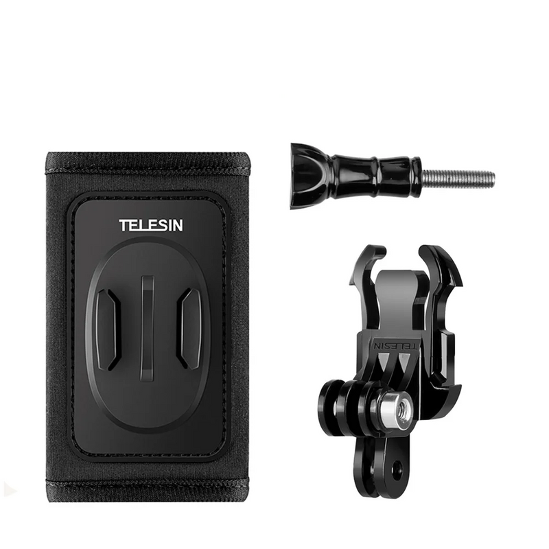 Suporte para Mochila TELESIN, GoPro Rotação Strap Mount, GoPro Hero 12, 11, 10, 9, 8, 7, 6, 5, 4, Insta360, SJCAM, EKEN, DJI, Osmo. - BrasBest