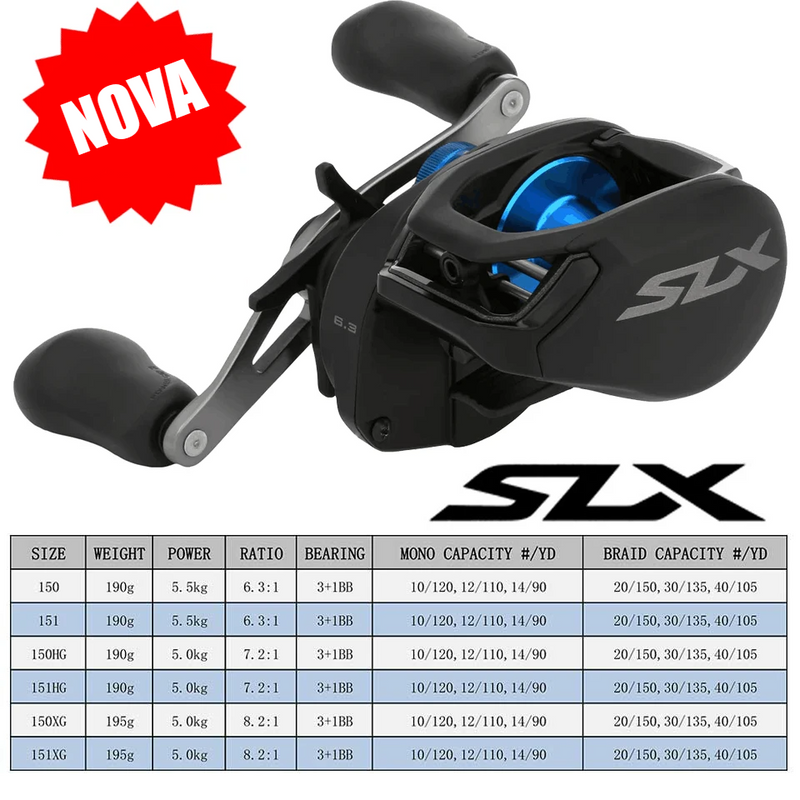 Carretilha Shimano SLX 2023 150/151 Novo SVS