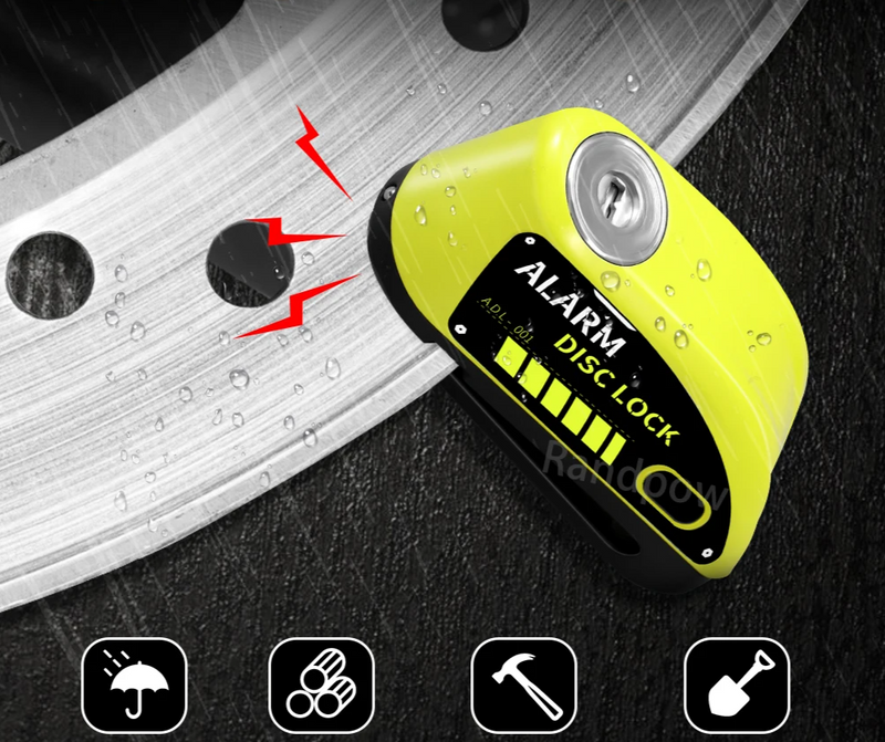 Alarme anti-roubo para Moto Bloqueio de Disco, Cadeado de Roda para Moto - BrasBest