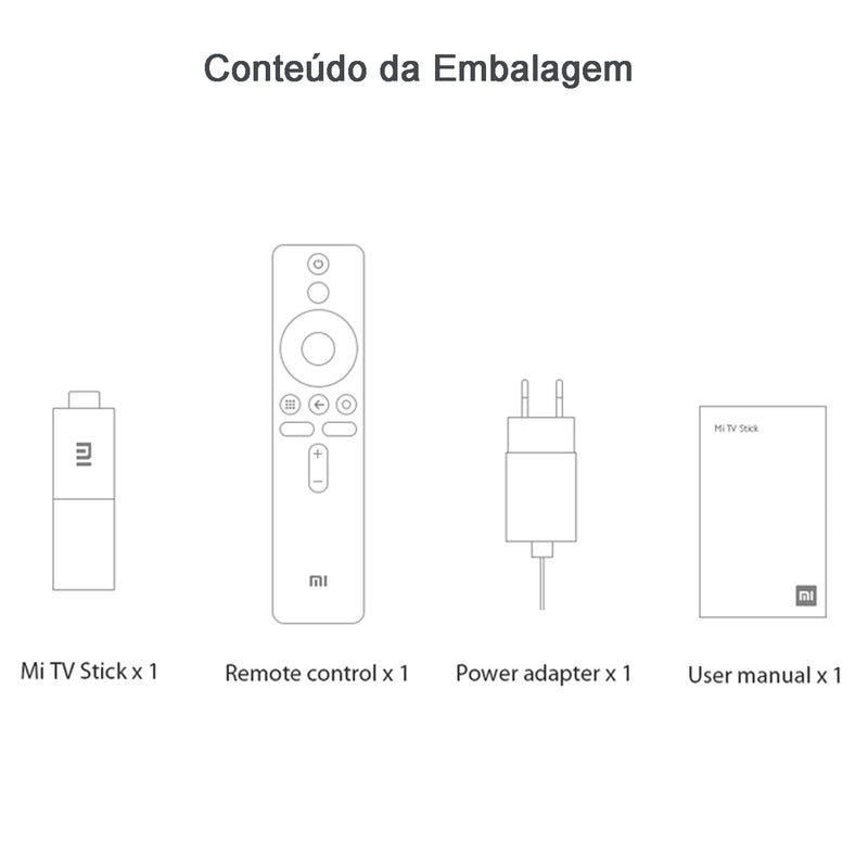 Xiaomi Mi Tv Stick Android Dongle Tv HDMI Quad core 1gb ram Full HD Com Bluetoot