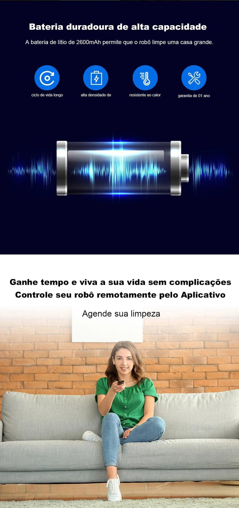 Robô Aspirador Liectroux L200 Aspira e Passa Pano Simultaneamente Preto - 100V - BrasBest