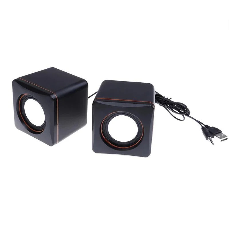 Caixa de Som Mini 2.0 USB Com Auxiliar Para PC e Notebook - BrasBest