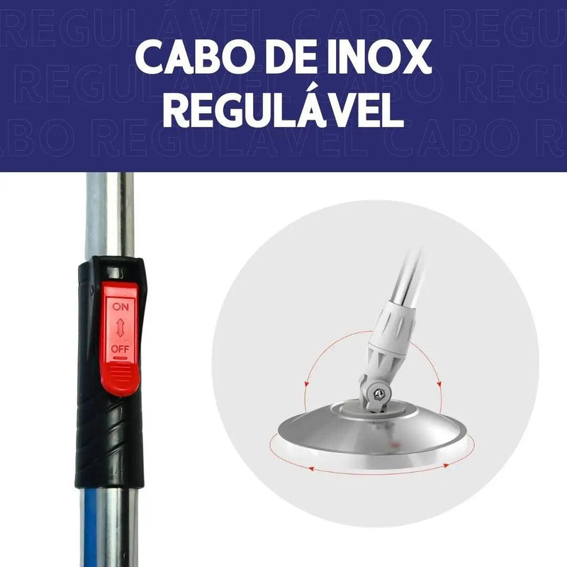Mop Giratório Com Cesto Em Inox C/2 Refil e Dispense Para Sabão - Nybc - BrasBest