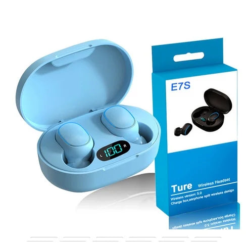 Fone Sem fio com indicador de Led de carga da bateria E6S E A6s Bluetooth 5.0 - BrasBest