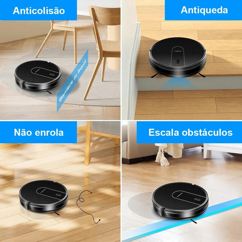 Robô Aspirador Liectroux L200 Aspira e Passa Pano Simultaneamente Preto - 100V - BrasBest