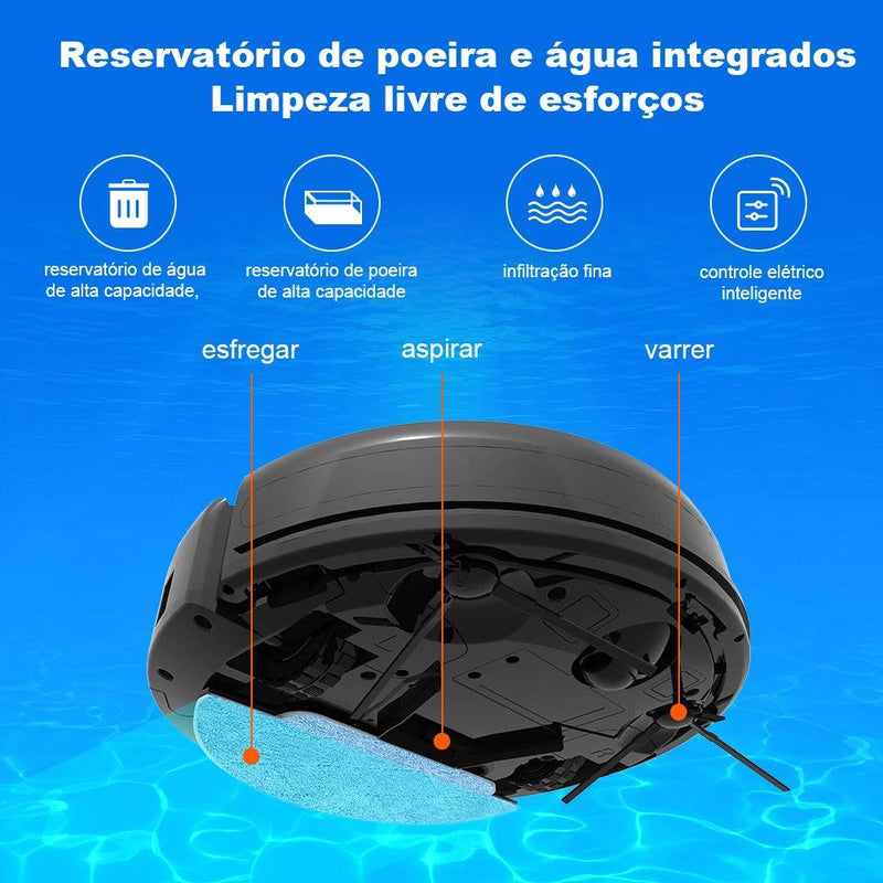 Robô Aspirador Liectroux L200 Aspira e Passa Pano Simultaneamente Preto - 100V - BrasBest
