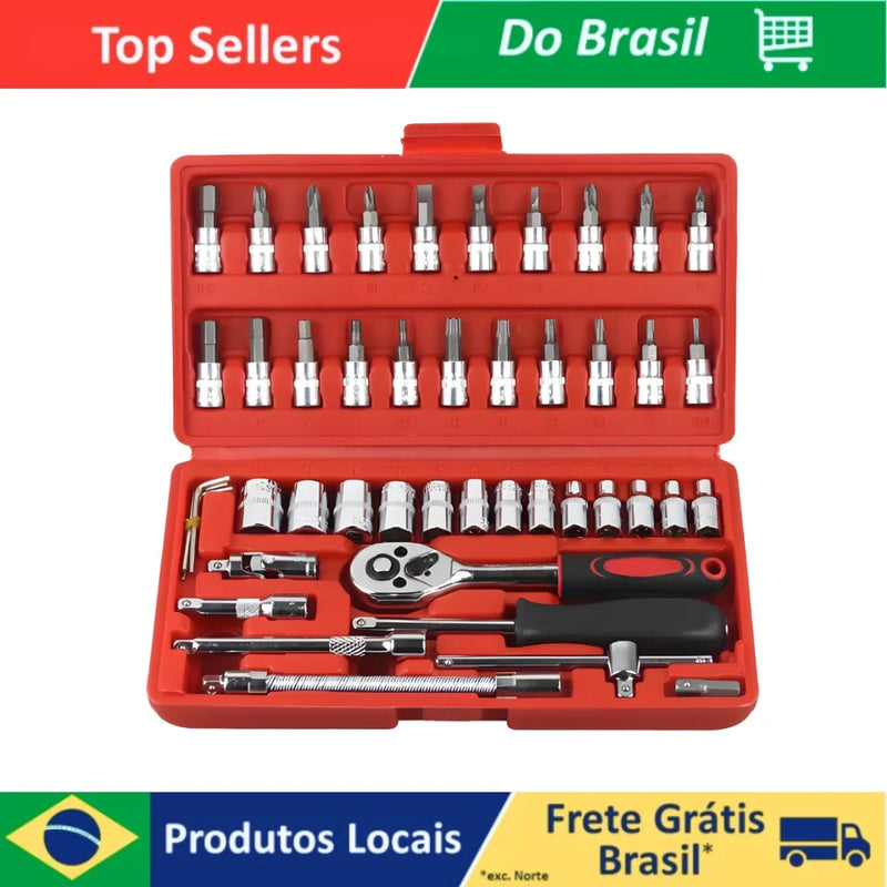 Kit de Ferramentas de Soquete Catraca 1/2 22 Pçs Carros Stels Ferramenta Profis