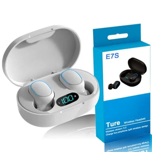 Fone Sem fio com indicador de Led de carga da bateria E6S E A6s Bluetooth 5.0 - BrasBest