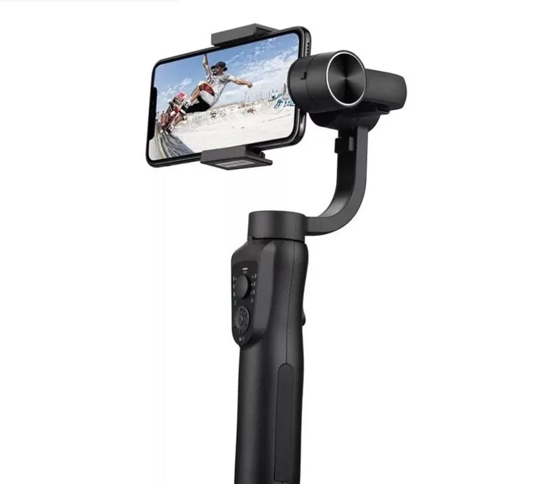 Gymbal Estabilizador/tripé de celular universal para vídeos com 3 eixos 360 graus e ajuste automático - BrasBest
