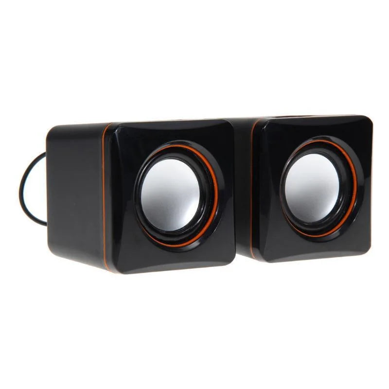 Caixa de Som Mini 2.0 USB Com Auxiliar Para PC e Notebook - BrasBest