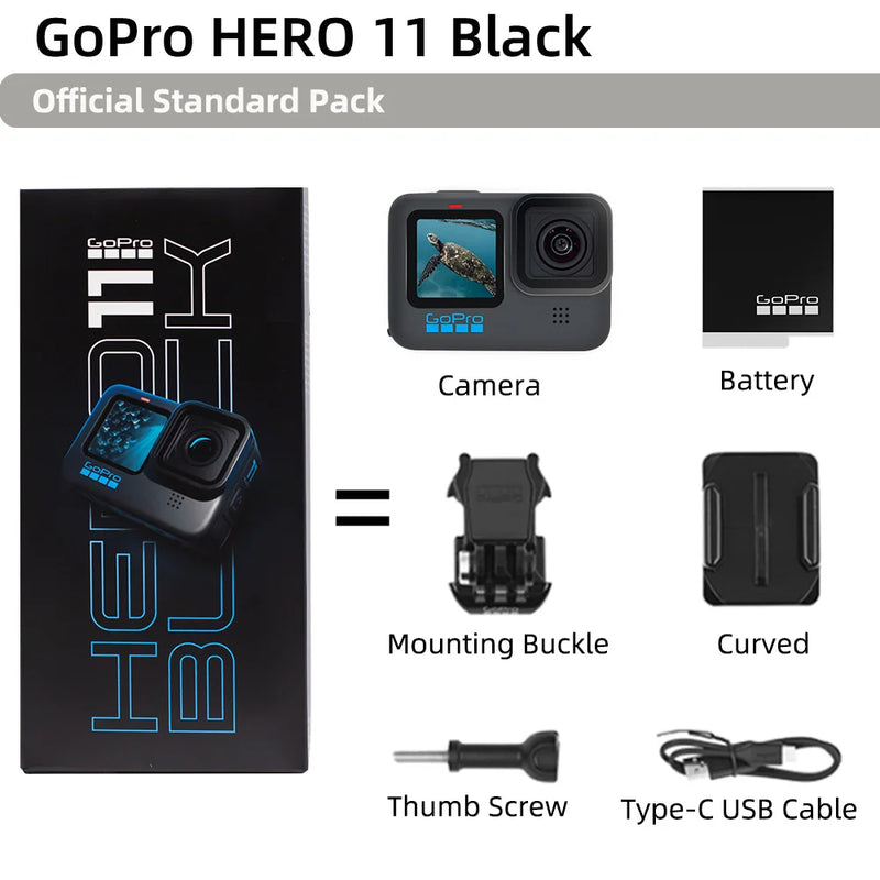 Câmera GoPro HERO 11 Black, Impermeável  5.3K60, Vídeo Ultra HD, Fotos 27MP