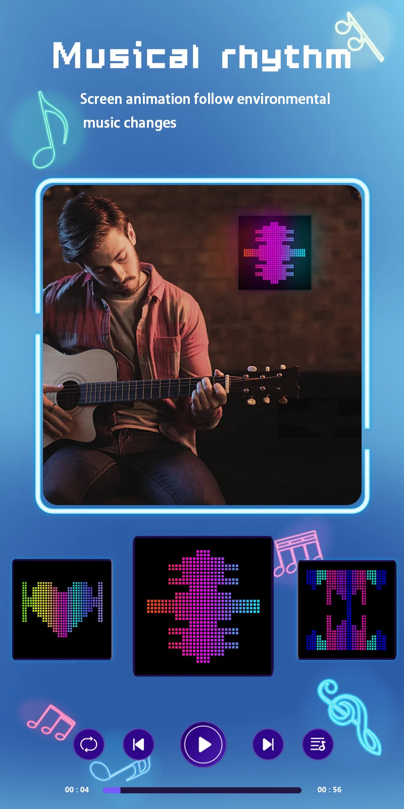 Display LED Pixel Programável: Crie seus próprios padrões de texto e animações com o display LED Pixel programável - BrasBest