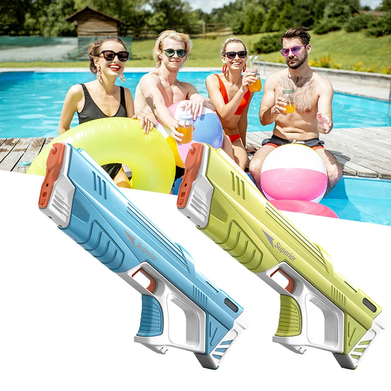 Pistola De Água Elétrica Totalmente Automática, Brinquedo De Tiro, Absorção De Água, Praia, Ao Ar Livre, Brinquedos De Luta para Crianças e Adultos - BrasBest