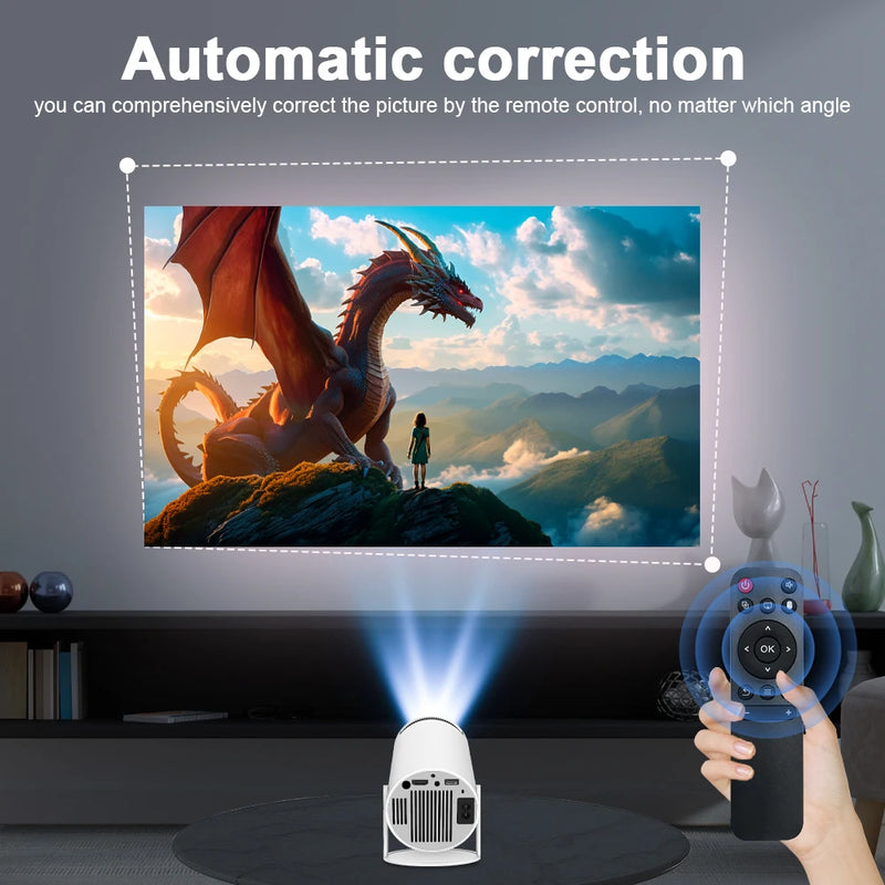 Projetor portátil para cinema ao ar livre, novo projetor, 4K, Android - BrasBest