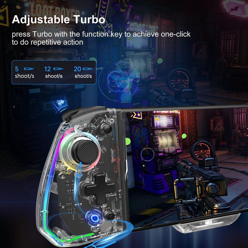 Gamepad Controle para Celular EasySMX, Tipo C, M10 Joystick, Hall Efeito Gatilho