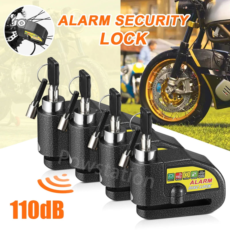 Alarme anti-roubo para Moto Bloqueio de Disco, Cadeado de Roda para Moto - BrasBest