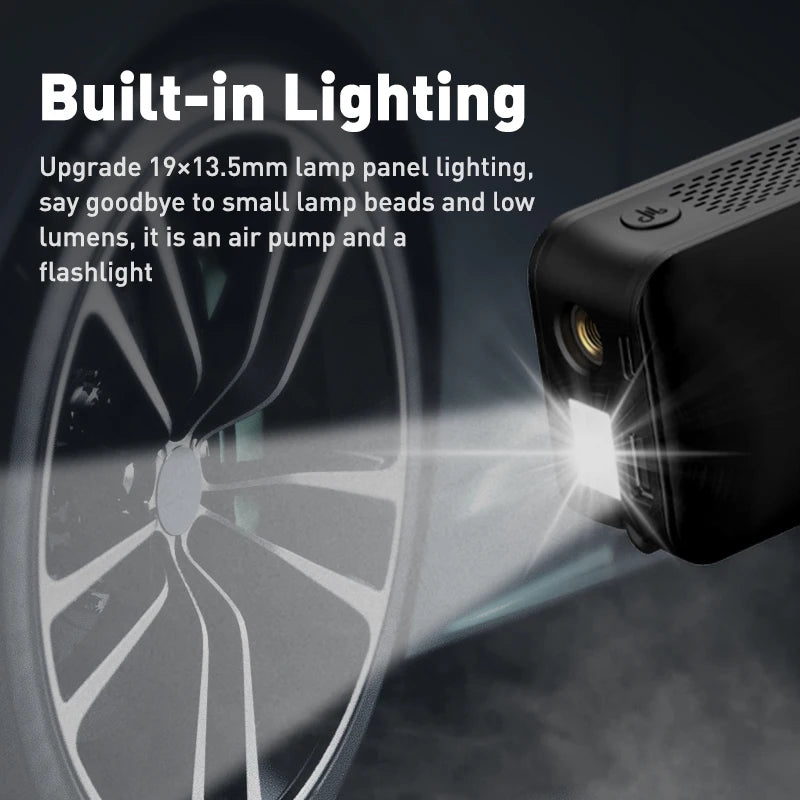 Bomba de ar para pneu de carro, moto, Bicicleta, Inflator de pneu portátil, Mini Compressor Digital. - BrasBest