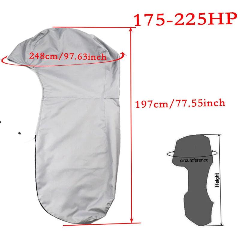 Capa Para Motor de Barco Bass Boat 6 - 225HP, Impermeável, Proteção UV. - BrasBest