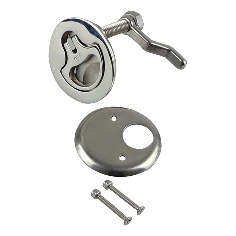 Puxador de Tampa e Fechadura de Aço Inoxidável com Trava sem Chave para Barcos e Bass Boats