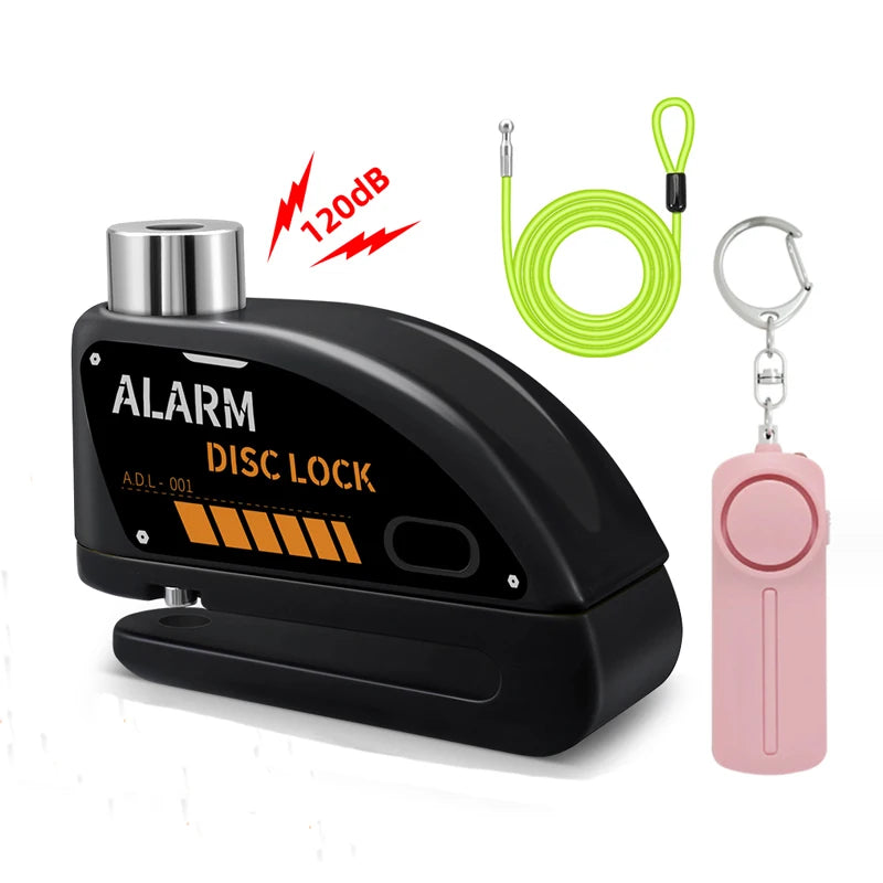 Alarme anti-roubo para Moto Bloqueio de Disco, Cadeado de Roda para Moto - BrasBest