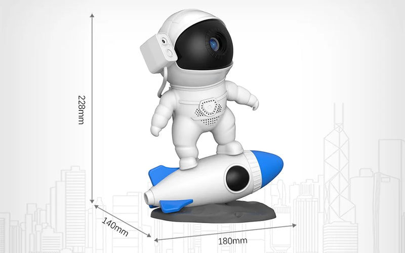 Foguete Astronauta Projetor de Galáxia, Lâmpada de Luz Noturna, 13 Peças de Filme, Projetor Sky, Rotação 360 °, Planetário para Crianças - BrasBest