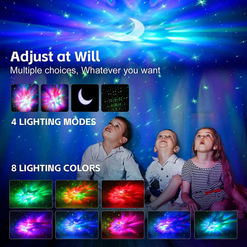 Lâmpada de astronauta com luz noturna de céu estrelado, projetor Galaxy Star