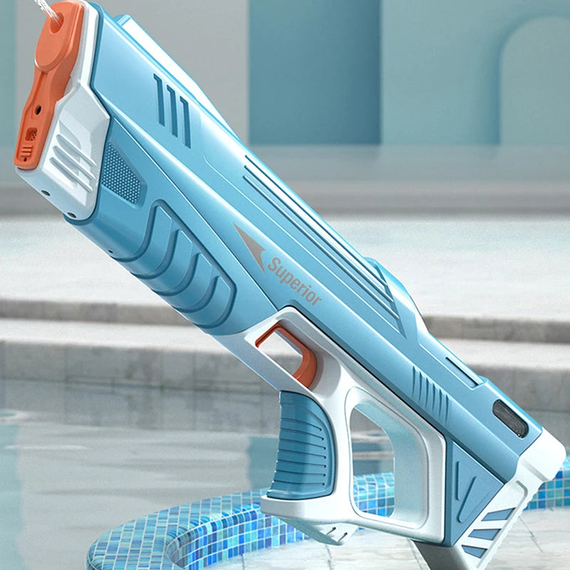 Pistola De Água Elétrica Totalmente Automática, Brinquedo De Tiro, Absorção De Água, Praia, Ao Ar Livre, Brinquedos De Luta para Crianças e Adultos - BrasBest