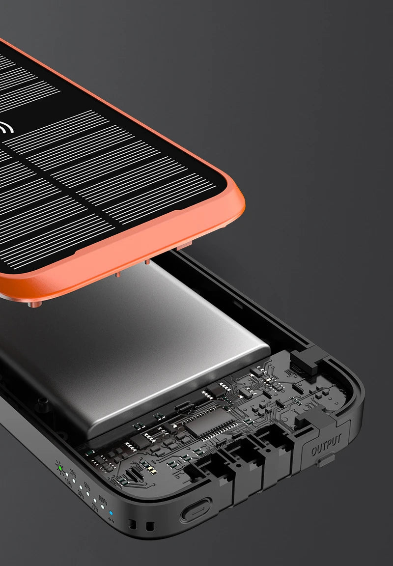 Carregado Solar, Banco De Energia Solar, Carregador Sem Fio, 20W, 43800mAh, PoweBank para iPhone Samsung, Xiaomi