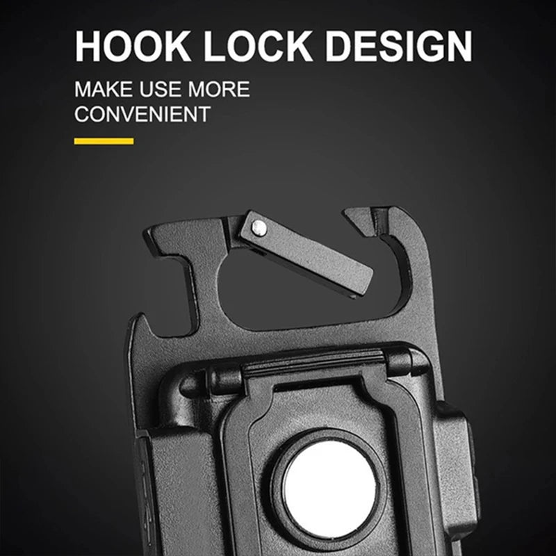 Lanterna portátil USB Luz forte, recarregável LED Chaveiro, Pocket Clip, lanterna, trabalho ao ar livre, caminhadas, pesca, Camping - BrasBest