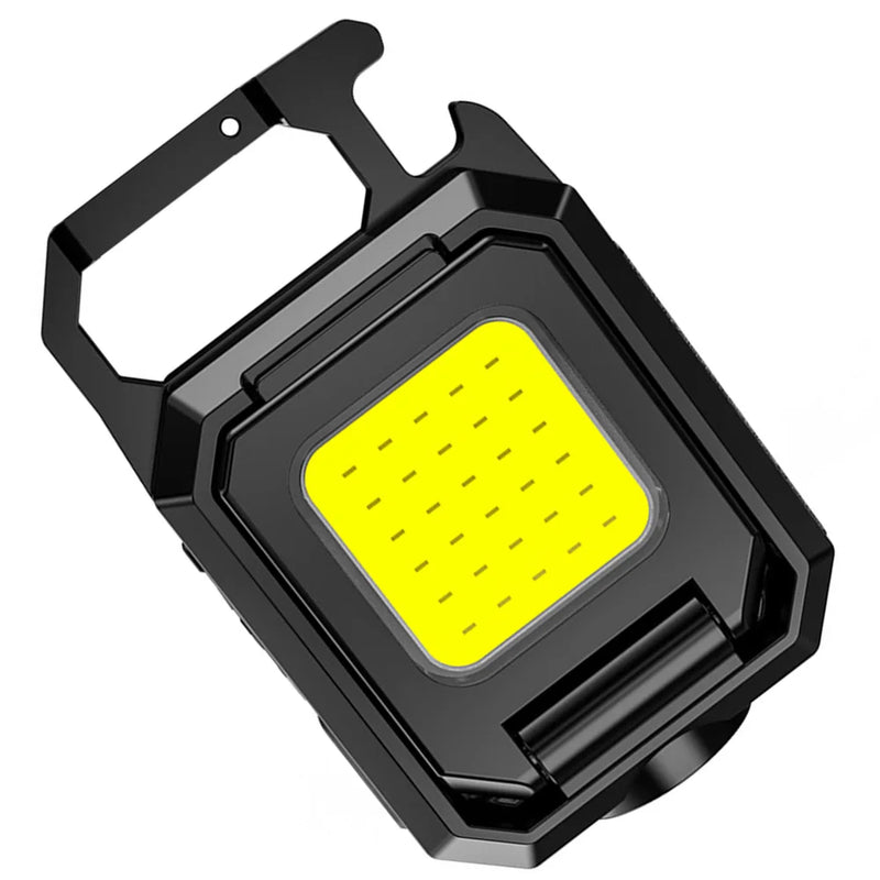 Bolso LED Luz de Trabalho com USB Recarregável, Mini Chaveiro, Lanterna XPE, IPX4 Impermeável, Camping Ao Ar Livre, Caminhadas - BrasBest