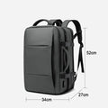 Mochila de Viagem com carregador USB Expansível para Homens, Mala para Viajem Grande Capacidade, Impermeável, Para Laptop até 17.3 Polegadas - BrasBest