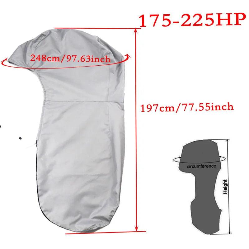 Capa Para Motor de Barco Bass Boat 6 - 225HP, Impermeável, Proteção UV. - BrasBest