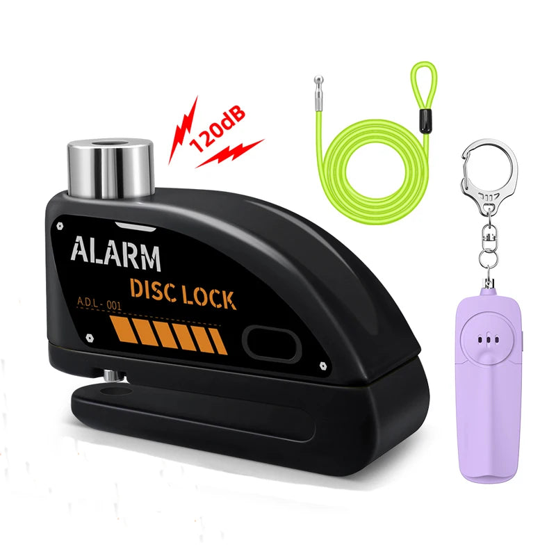 Alarme anti-roubo para Moto Bloqueio de Disco, Cadeado de Roda para Moto - BrasBest