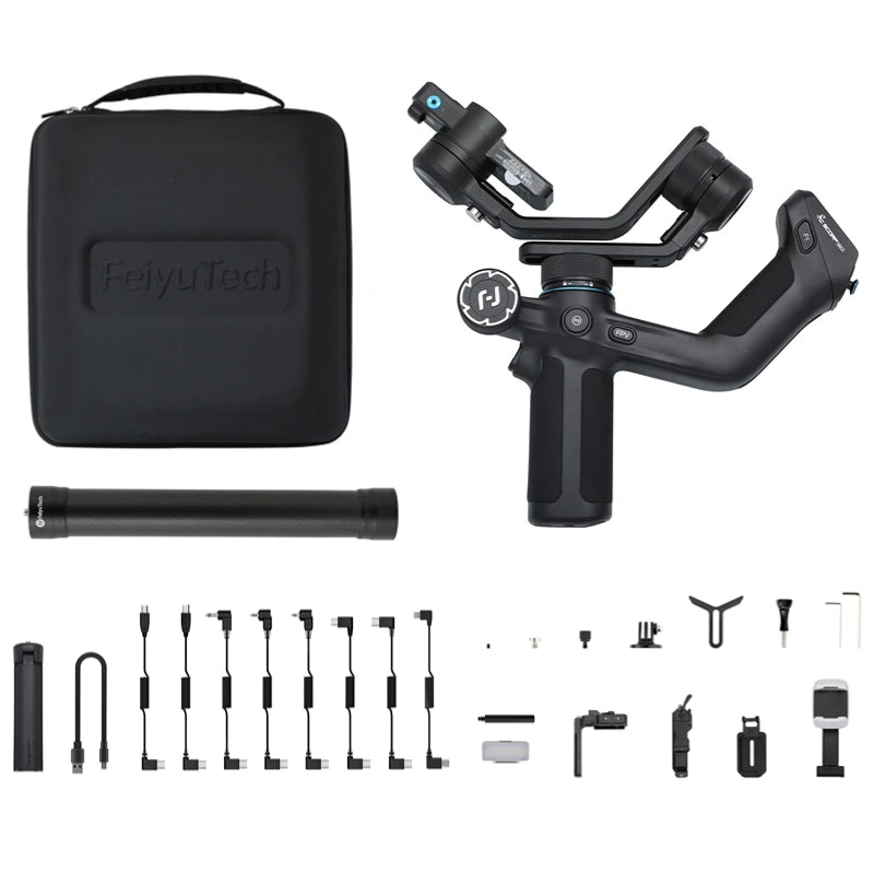 GIMBAL estabilizador SCORP Mini 2 Com três eixos de estabilização, proporciona movimentos suaves e precisos, eliminando tremores e vibrações indesejadas serve para /Câmeras profissionais/GoPro11/iPhone/Samsung - BrasBest