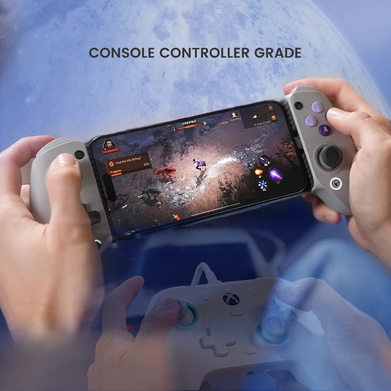 Gamepad para Celular Type-C - Controle de Jogos com Efeito Hall, Joystick para iPhone 15, Android e Jogos na Nuvem