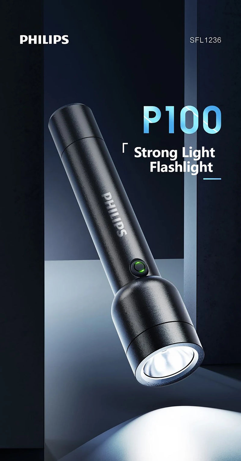 Lanterna LED Philips Com USB Bateria Recarregável 4 Modos de Iluminação - BrasBest