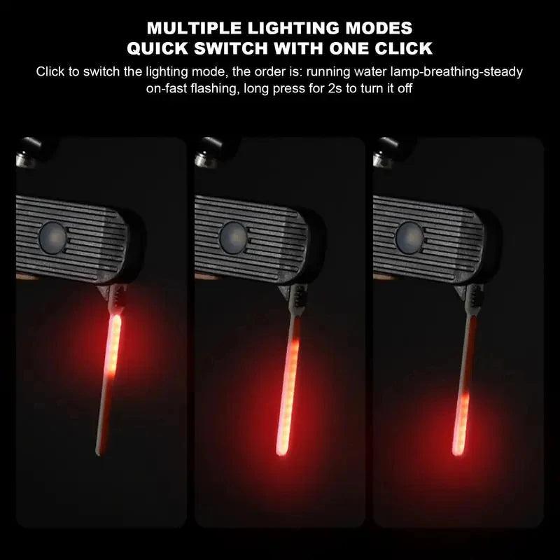 Lanterna LED Para Bicicleta Recarregável Luz Traseira Lâmpada de advertência Impermeável, MTB, Road Bike, Ciclismo - BrasBest