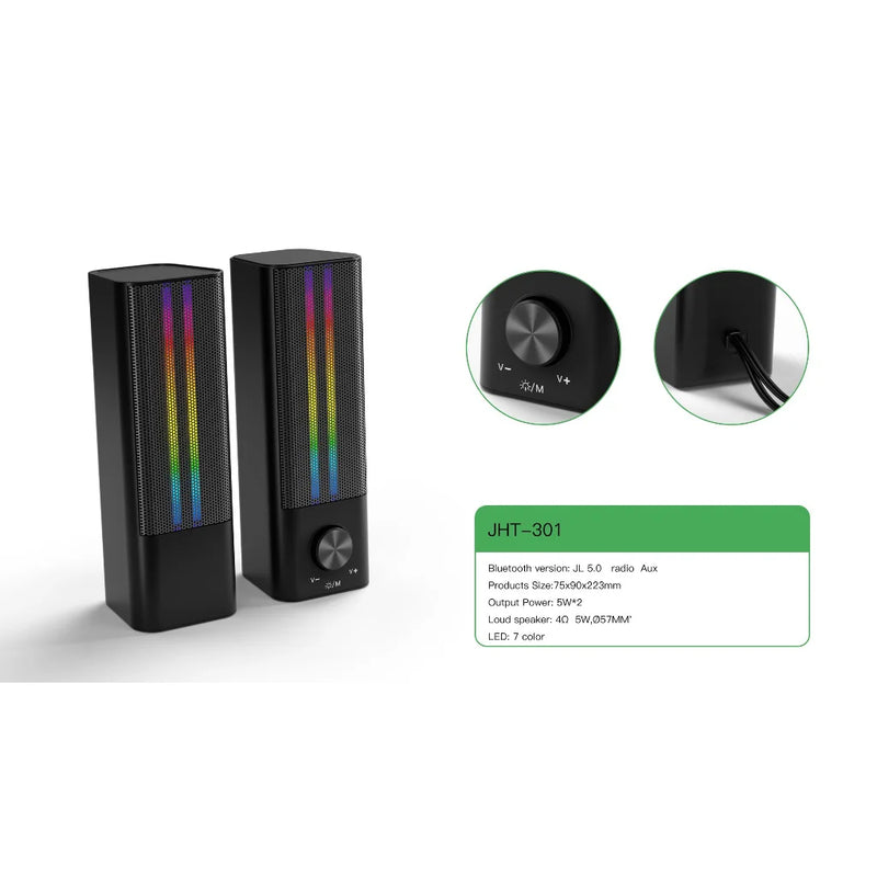 Mini Soundbar com Bluetooth, Smart TV e PC, Coluna P2 - BrasBest