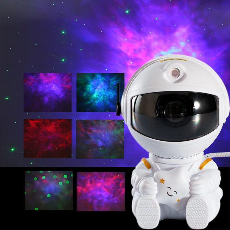 Astronauta Projetor de Galaxia, Night Light, Starry Sky Star, USB, LED, Decoração de aniversário da criança, Controle remoto, presente - BrasBest