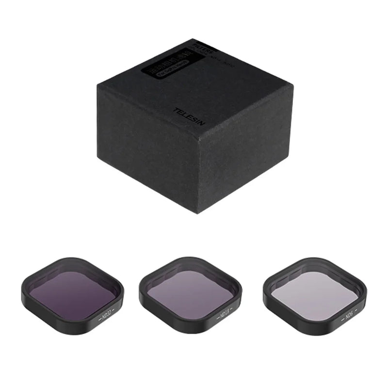 FILTROS GoPro Hero 9, 10, 11, 12 - TELESIN-CPL, Alumínio Quadro Liga para GoPro Hero 9, 10, 11, 12 Preto Action Camera, ND CPL Lens, ND8, ND16, ND32 - BrasBest