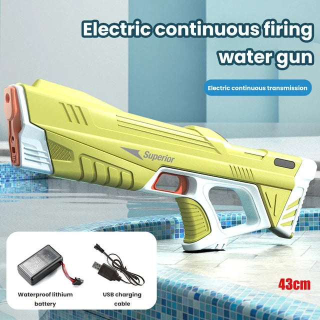 Pistola De Água Elétrica Totalmente Automática, Brinquedo De Tiro, Absorção De Água, Praia, Ao Ar Livre, Brinquedos De Luta para Crianças e Adultos - BrasBest
