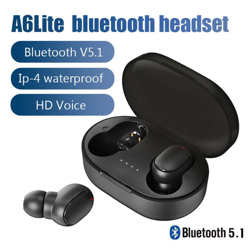Novo A6 Lite Bluetooth Fone de Ouvido HiFi 5.1 Bluetooth IPX4 Verdadeiro Sem Fio Esporte Headset - BrasBest