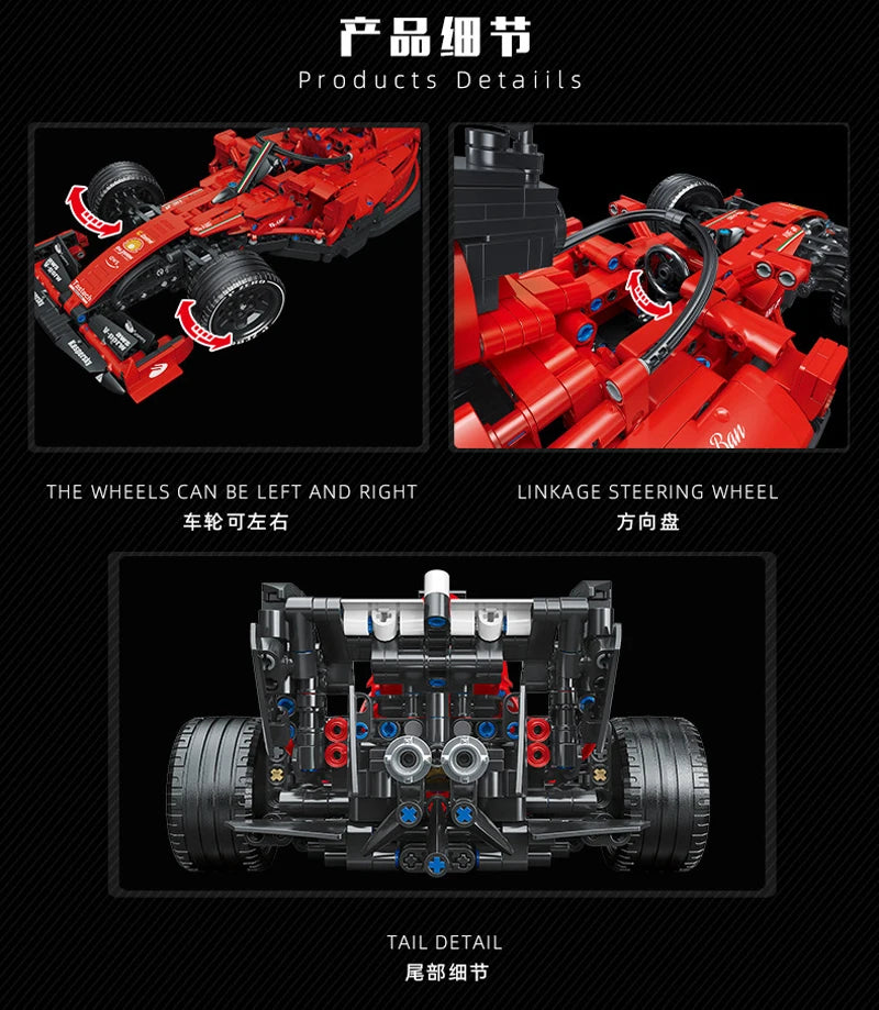Formula 1 LEGO Super Racing Car Blocos de Construção, Controle remoto, High-tech, Moc Bricks, - BrasBest
