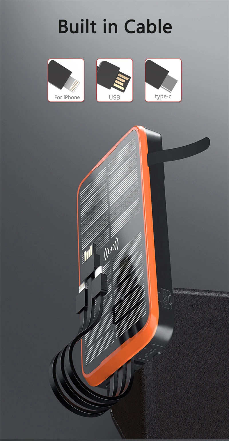 Carregado Solar, Banco De Energia Solar, Carregador Sem Fio, 20W, 43800mAh, PoweBank para iPhone Samsung, Xiaomi