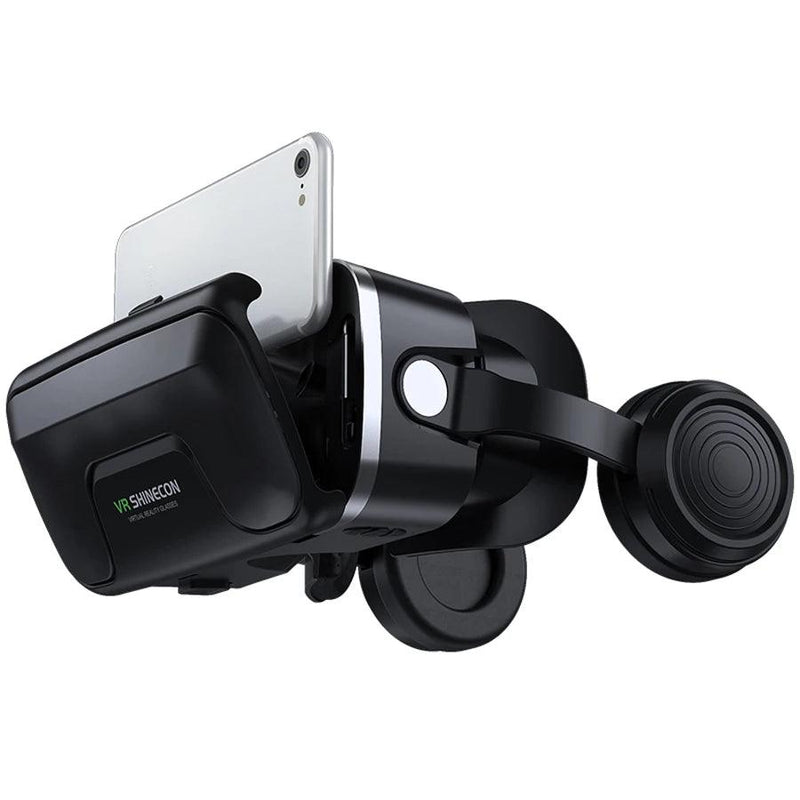 Shinecon Óculos de Realidade Virtual VR, Óculos Viar, Headset Devices, Lentes Inteligentes para Celular, Visualizador de Smartphones, 3D - BrasBest