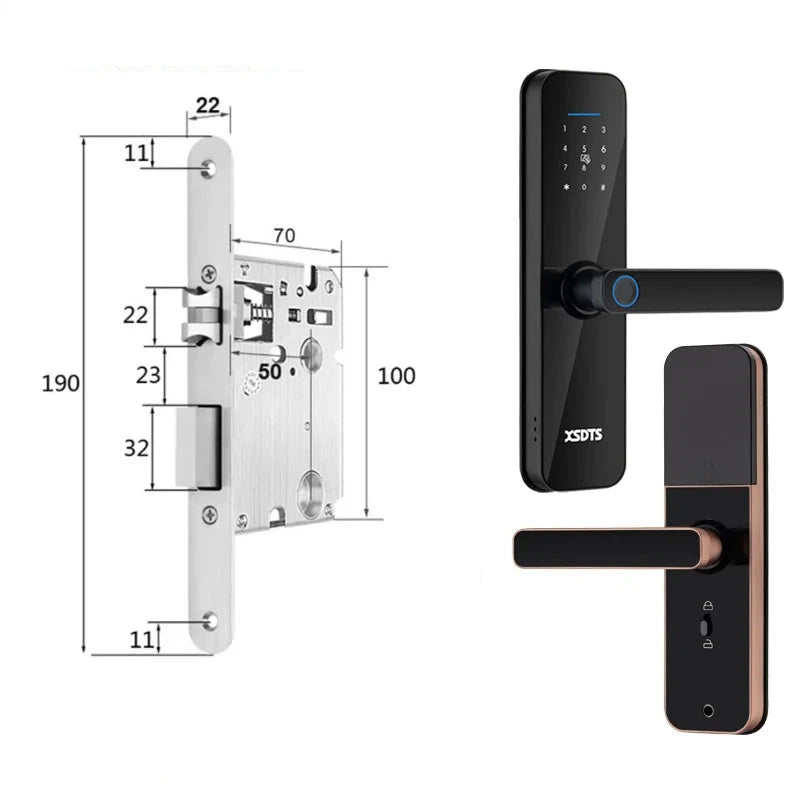 Fechadura Eletrônica Digital wifi com Digital Smart, desbloqueio remoto, Keyles