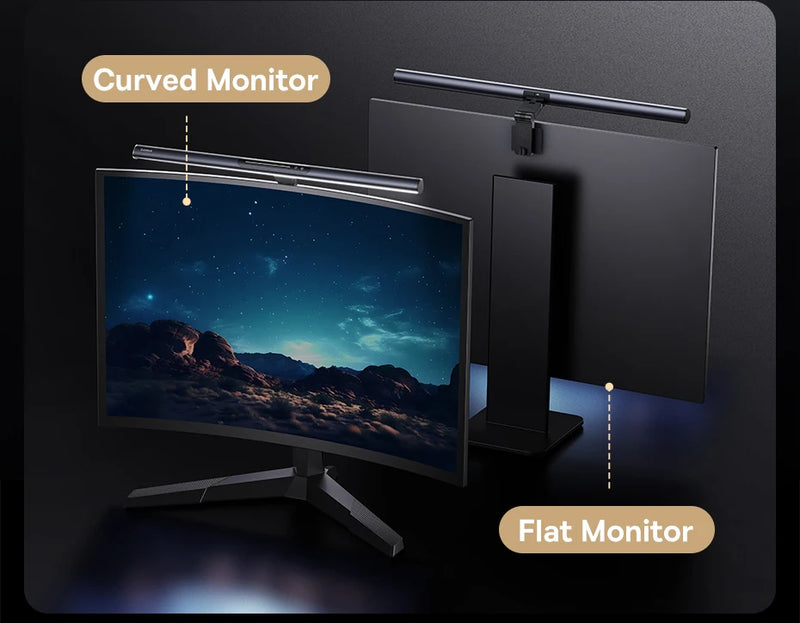 Luz LED para Monitor Baseus - magnética suspensa para tela de computador, mesa, laptop, mesa, Luz para Estudo, Laptop, USB. - BrasBest