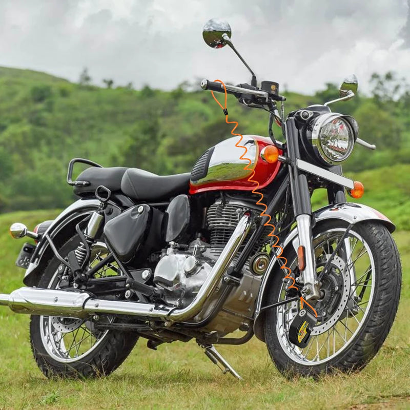 Alarme anti-roubo para Moto Bloqueio de Disco, Cadeado de Roda para Moto - BrasBest