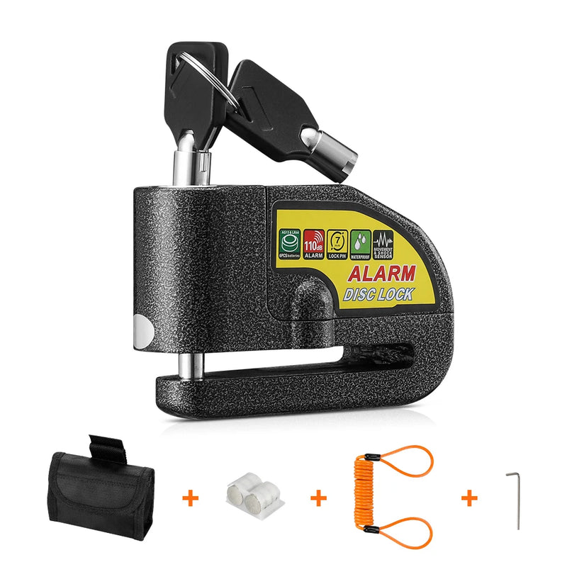 Alarme anti-roubo para Moto Bloqueio de Disco, Cadeado de Roda para Moto - BrasBest